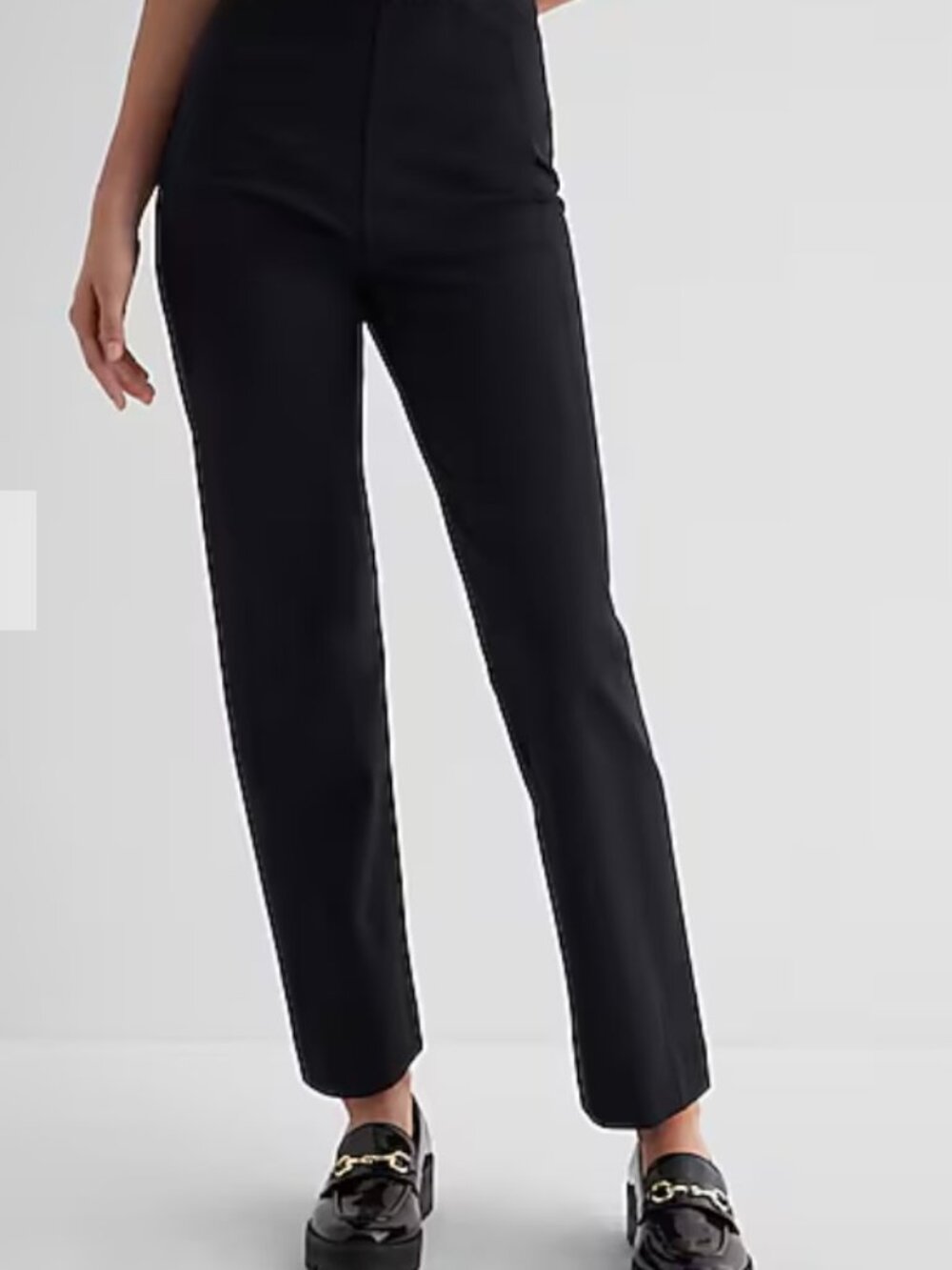 Express Columnist High Waisted Body Contour Knit Ankle Pant